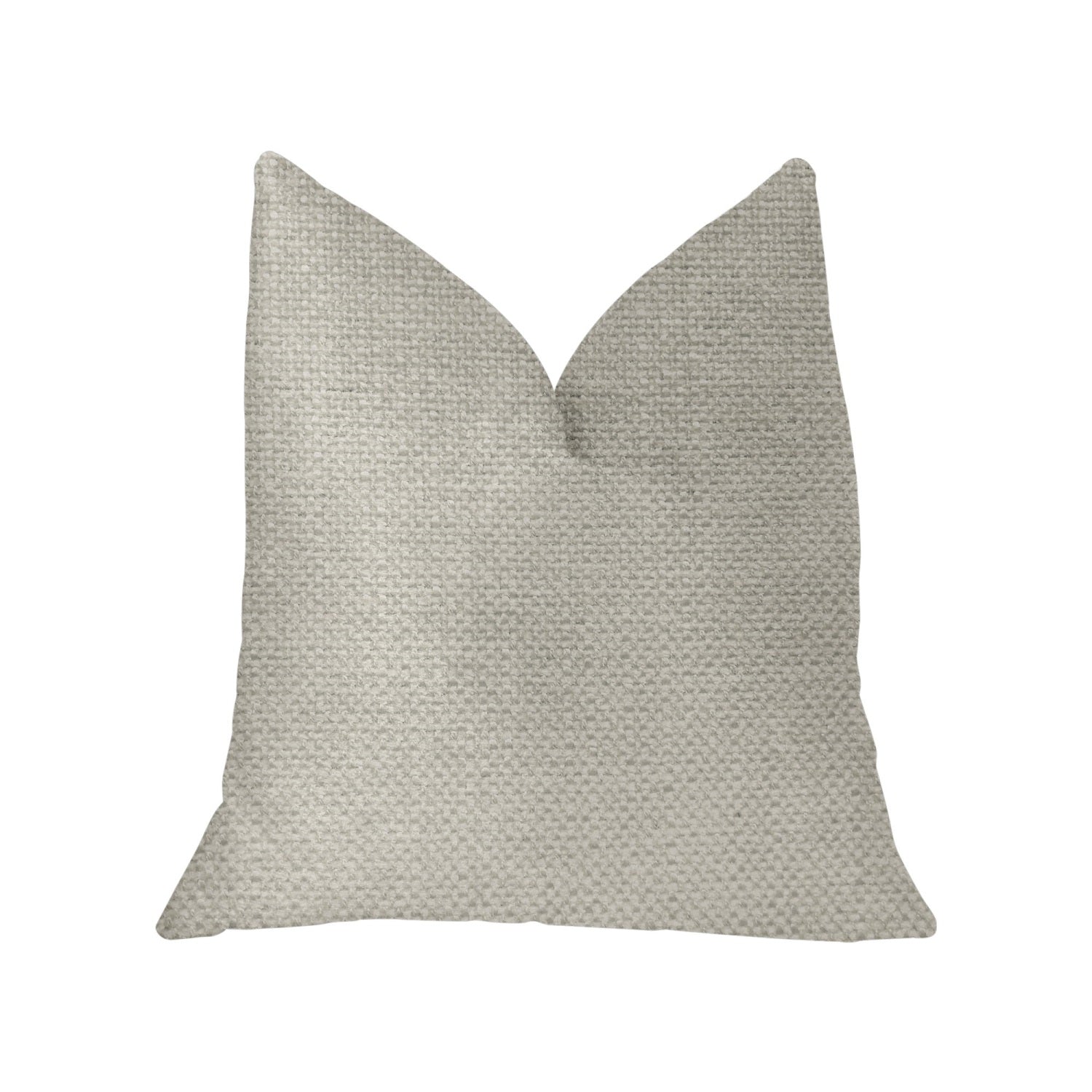 Plutus Sanctuary White Luxury Throw Pillow - Double Sided  20' X 20'