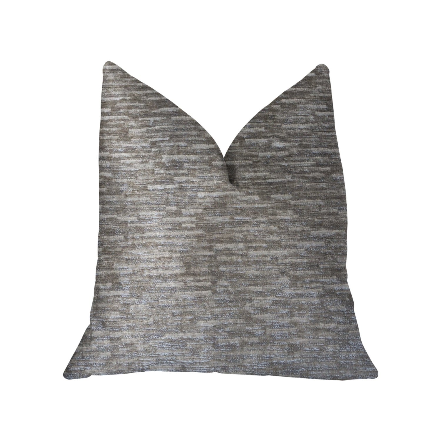 Plutus Montage Beige Luxury Throw Pillow - Double Sided  26' X 26'