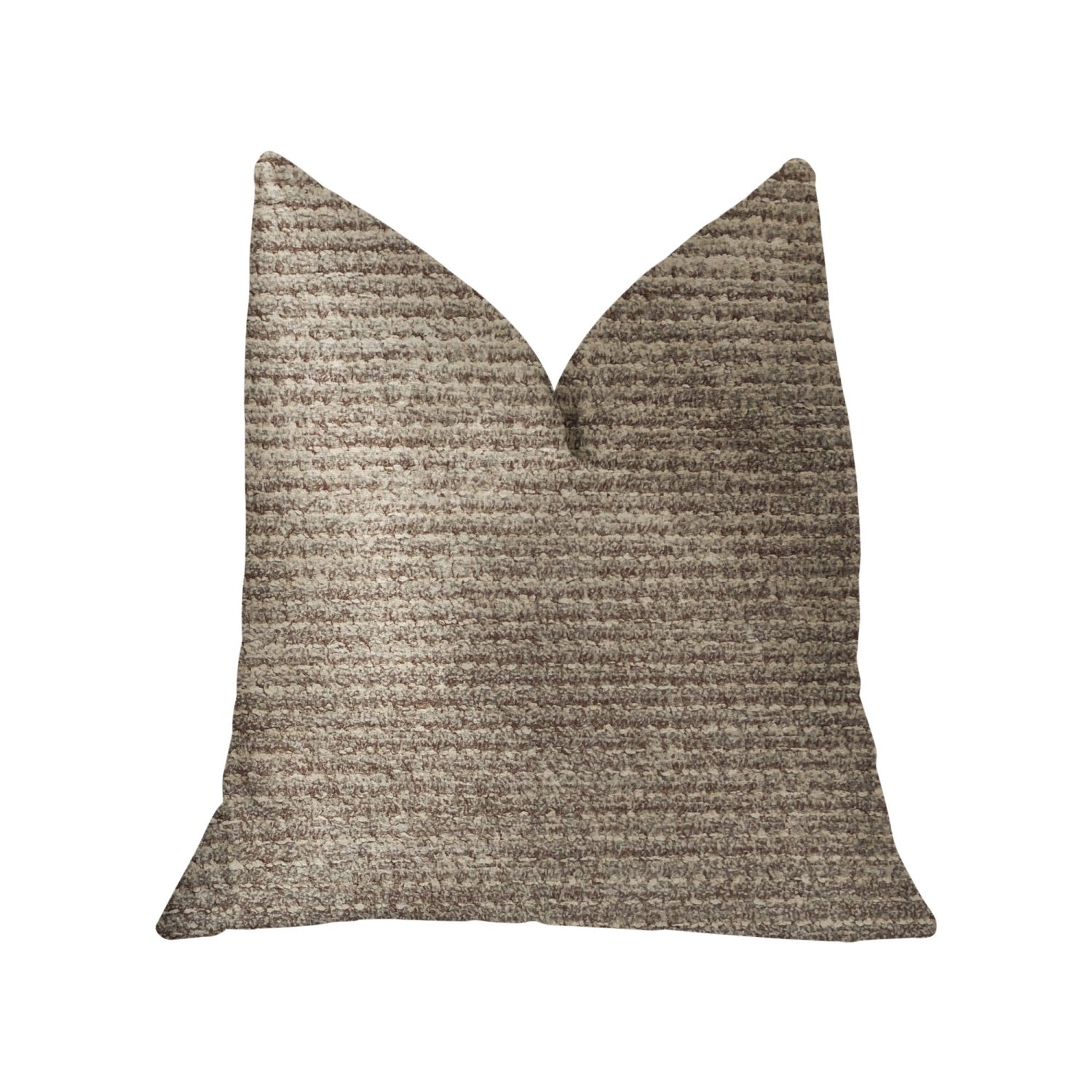 Plutus Classy Chic Ivory And Beige Luxury Throw Pillow - Double Sided  20' X 30' Queen