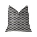 Plutus Paramount Gray And Black Luxury Throw Pillow - Double Sided  18' X 18'