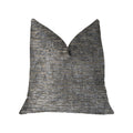 Plutus Drizziling Mist Gray Luxury Throw Pillow - Double Sided  20' X 20'