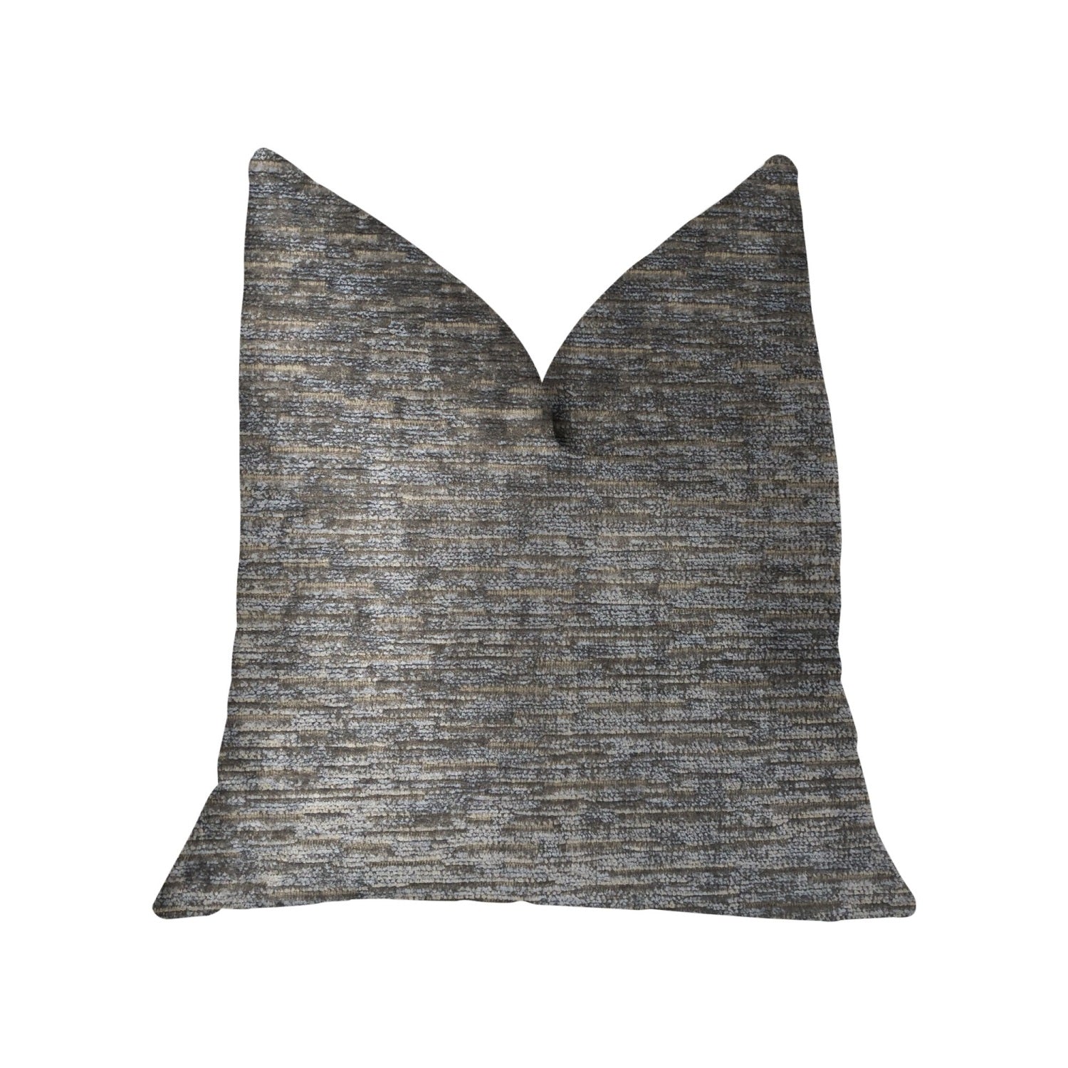 Plutus Drizziling Mist Gray Luxury Throw Pillow - Double Sided  20' X 26' Standard