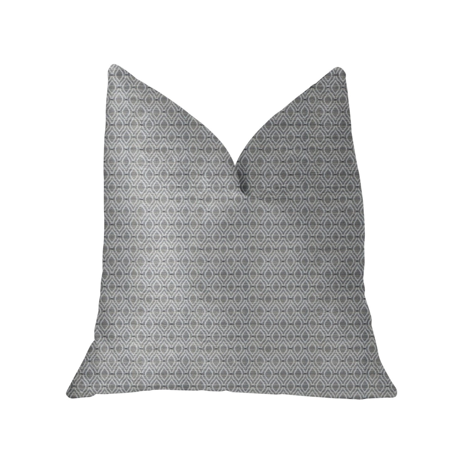 Plutus Deluxe Rockland Beige And Silver Luxury Throw Pillow - Double Sided  20' X 36' King