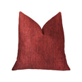 Plutus Sangria Cherry Red Luxury Throw Pillow - Double Sided  20' X 30' Queen
