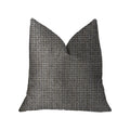 Plutus Melbourne Beige And Black Luxury Throw Pillow - Double Sided  16' X 16'