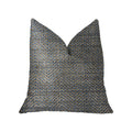 Plutus Everest Green And Gold Luxury Throw Pillow - Double Sided  22' X 22'