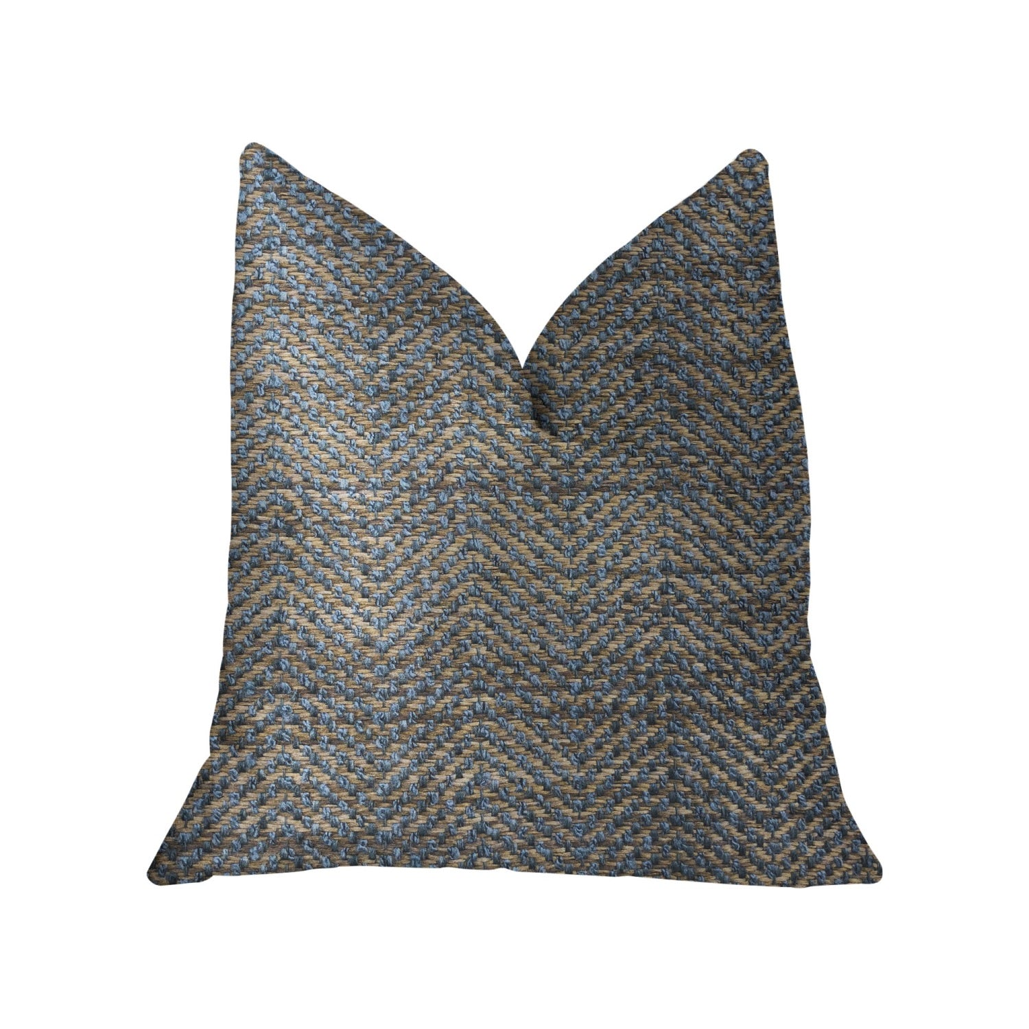 Plutus Everest Green And Gold Luxury Throw Pillow - Double Sided  22' X 22'