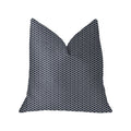 Plutus Blackwell Blue And Beige Luxury Throw Pillow - Double Sided  20' X 20'