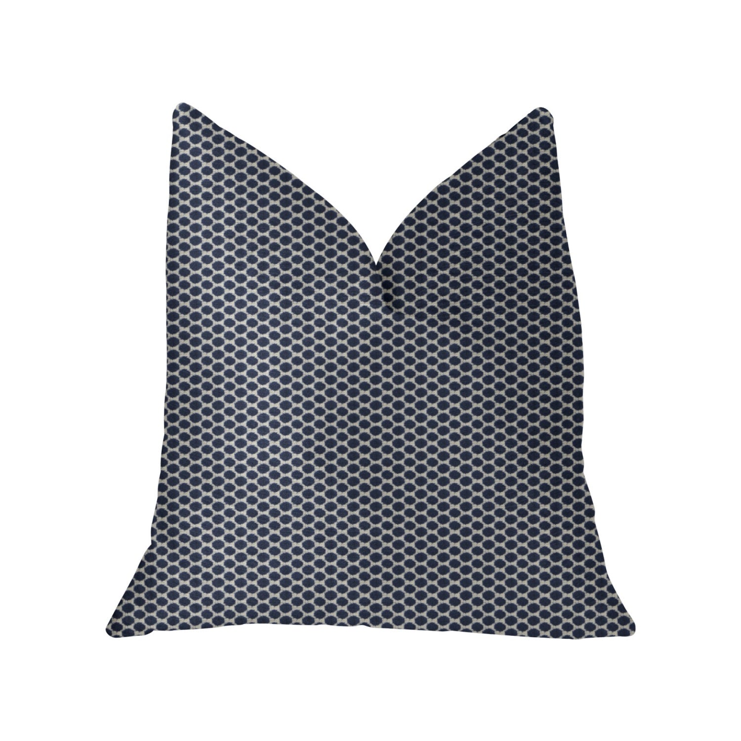 Plutus Blackwell Blue And Beige Luxury Throw Pillow - Double Sided  20' X 26' Standard