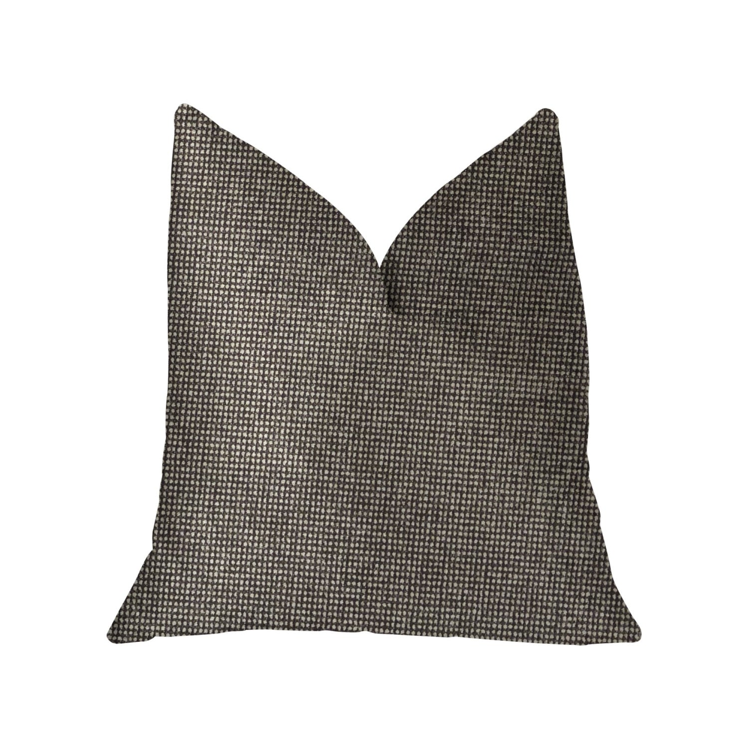 Plutus Abigail  Charcoal Luxury Throw Pillow - Double Sided  12' X 20'