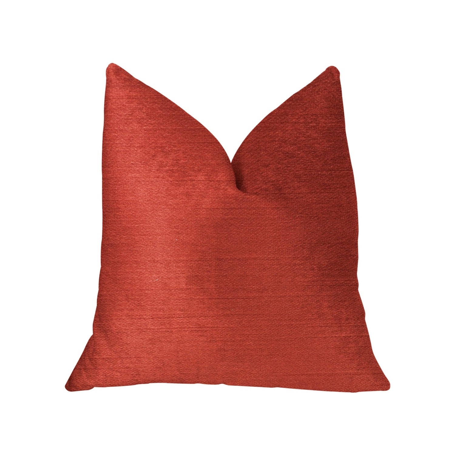 Plutus Cherry Love Orange And Red Luxury Throw Pillow - Double Sided  20' X 20'