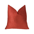 Plutus Cherry Love Orange And Red Luxury Throw Pillow - Double Sided  22' X 22'