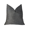 Plutus Eloquent Haze Silver Luxury Throw Pillow - Double Sided  24' X 24'