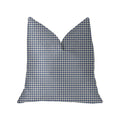 Plutus Mezmerize Blue, Beige And Black Luxury Throw Pillow - Double Sided  20' X 20'