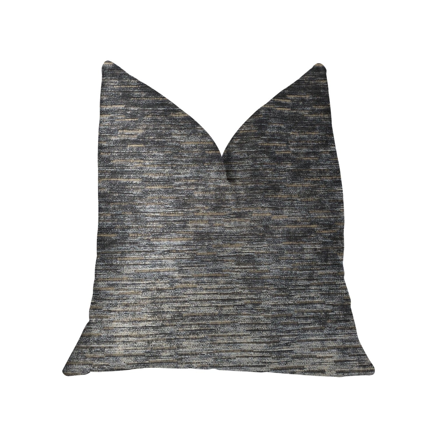 Plutus Lavish Touch Blue Luxury Throw Pillow - Double Sided  16' X 16'