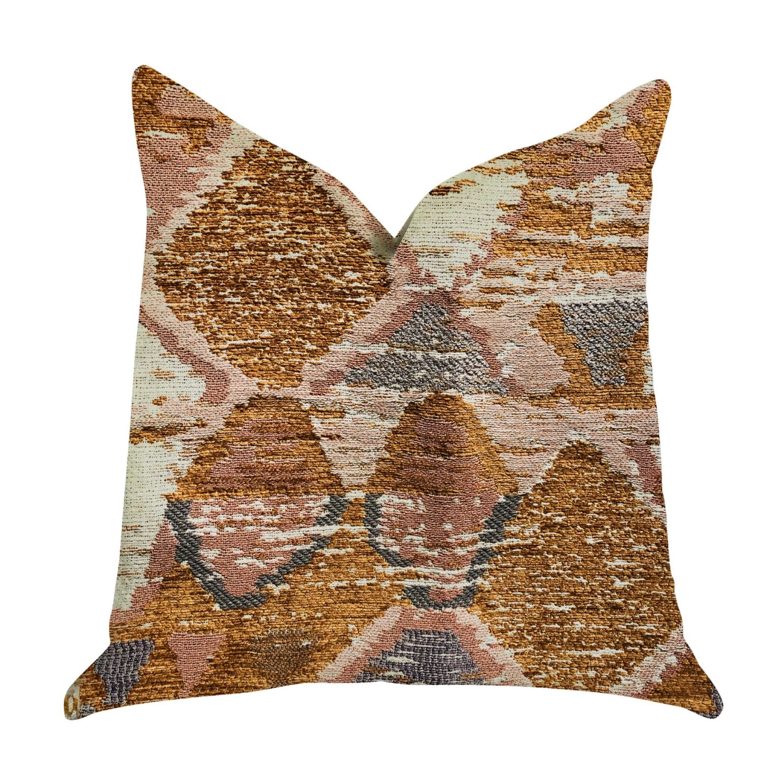 Plutus Mira Oasis Shades Of Brown Luxury Throw Pillow - Double Sided  20' X 26' Standard