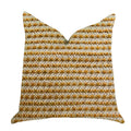 Plutus Hamilton Braid Brown Tones Luxury Throw Pillow  - Double Sided  20' X 36' King