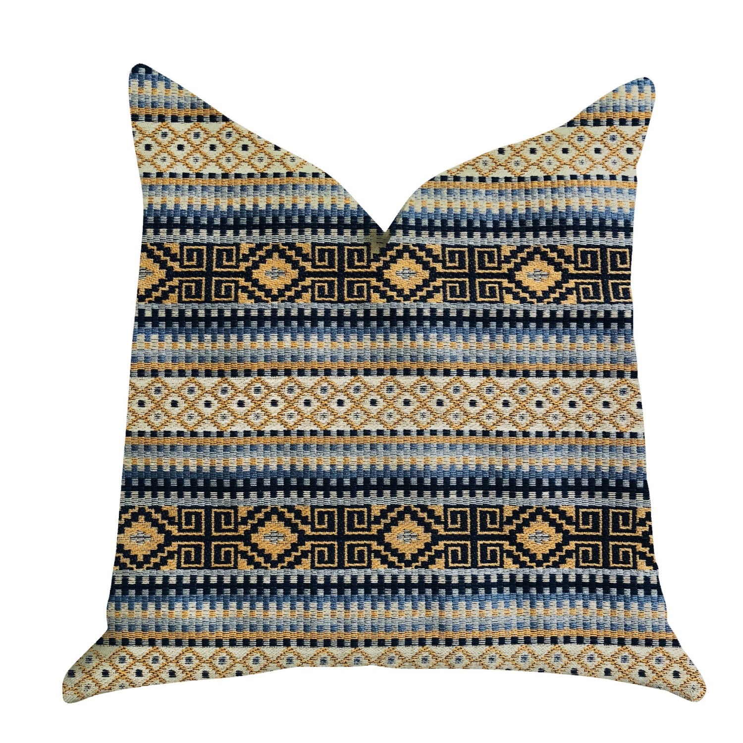 Plutus Daphne Diamante Textured Luxury Throw Pillow  - Double Sided  16' X 16'