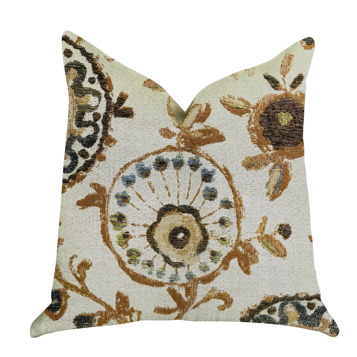 Plutus Daliani Floral Luxury Throw Pillow - Double Sided  20' X 30' Queen