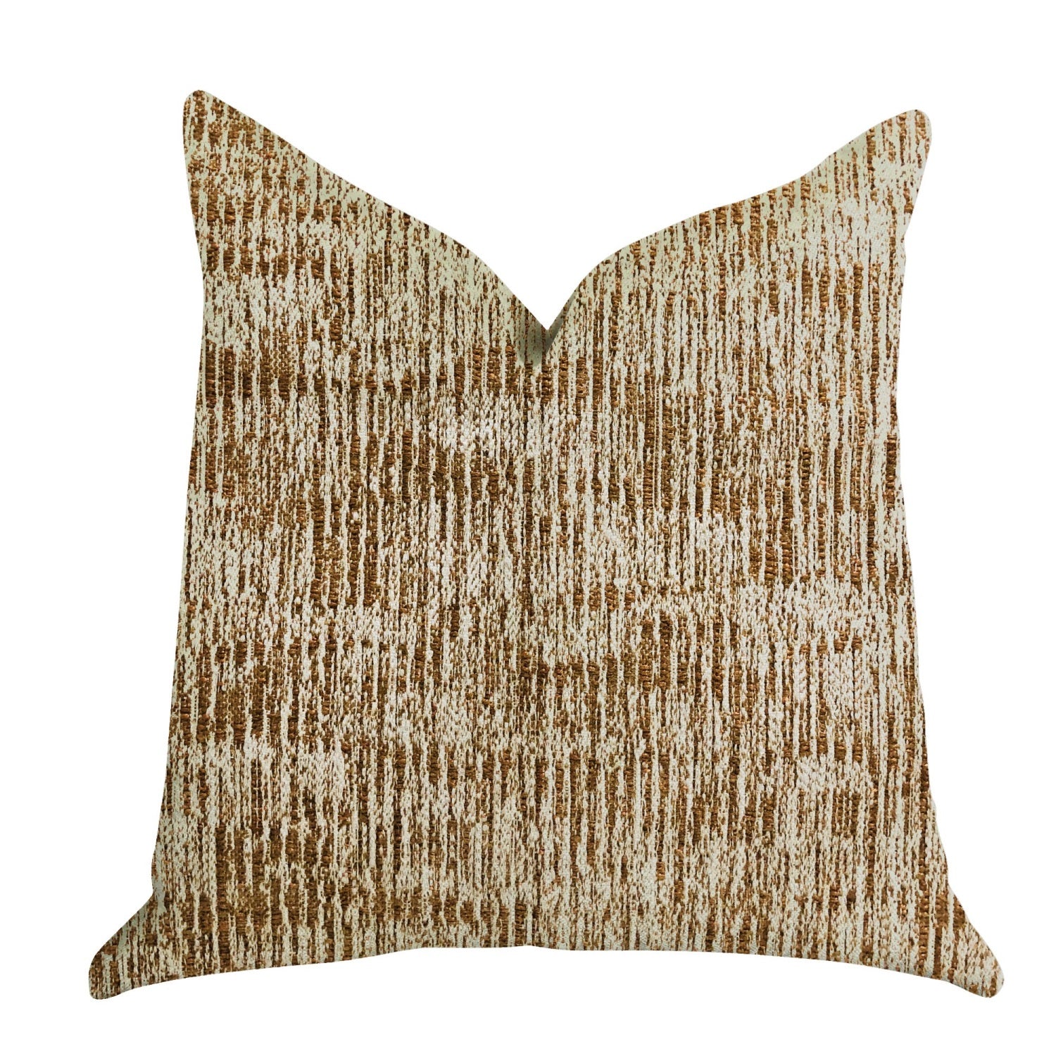 Plutus Ebony Russet Textured Luxury Throw Pillow   - Double Sided  20' X 36' King