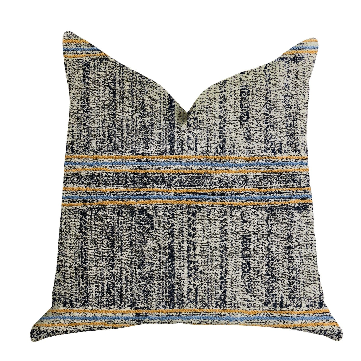 Plutus Promenade Way Textured Luxury Throw Pillow  - Double Sided  20' X 26' Standard