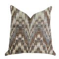 Plutus Mid Night Oblique Ridge Wave Luxury Throw Pillow - Double Sided  16' X 16'