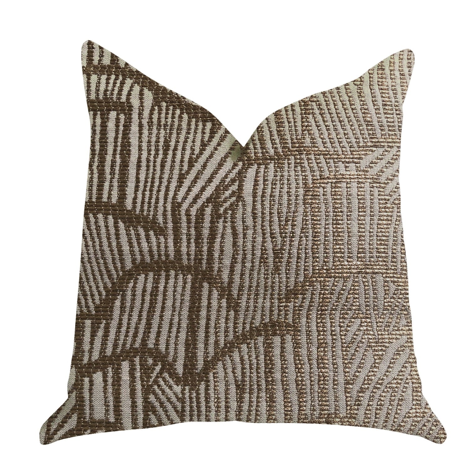 Plutus Metallic Bronze  Luxury Throw Pillow - Double Sided  20' X 20'