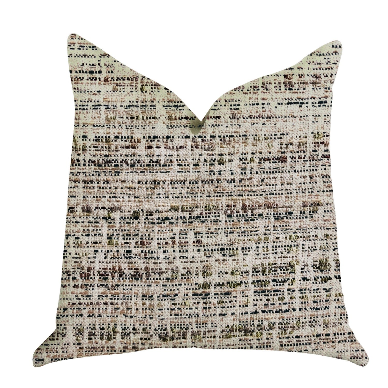 Plutus Secret Sandbox Multi Color Luxury Throw Pillow - Double Sided  26' X 26'