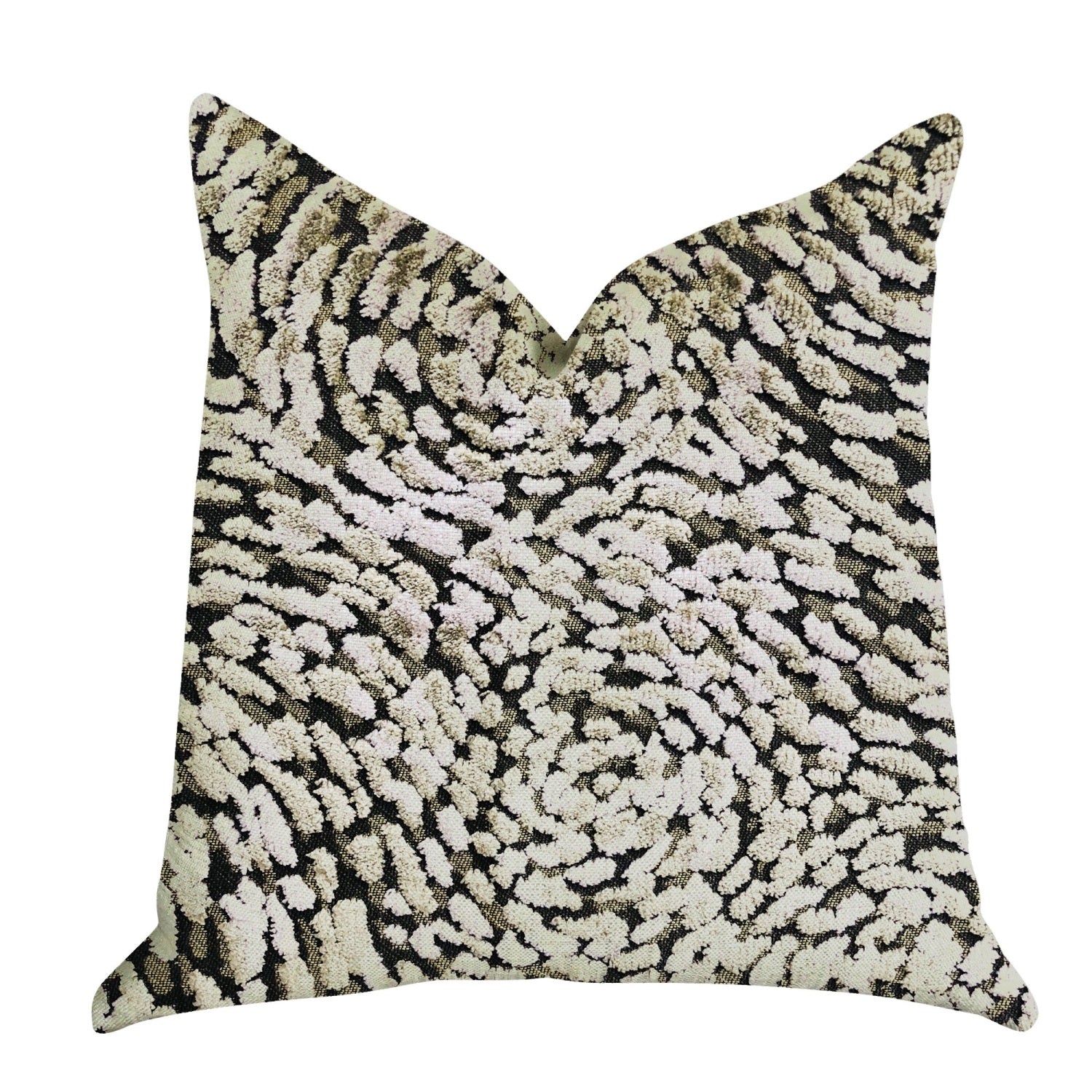 Plutus Mulberry Lasso Green Tones Luxury Throw Pillow - Double Sided  12' X 25'