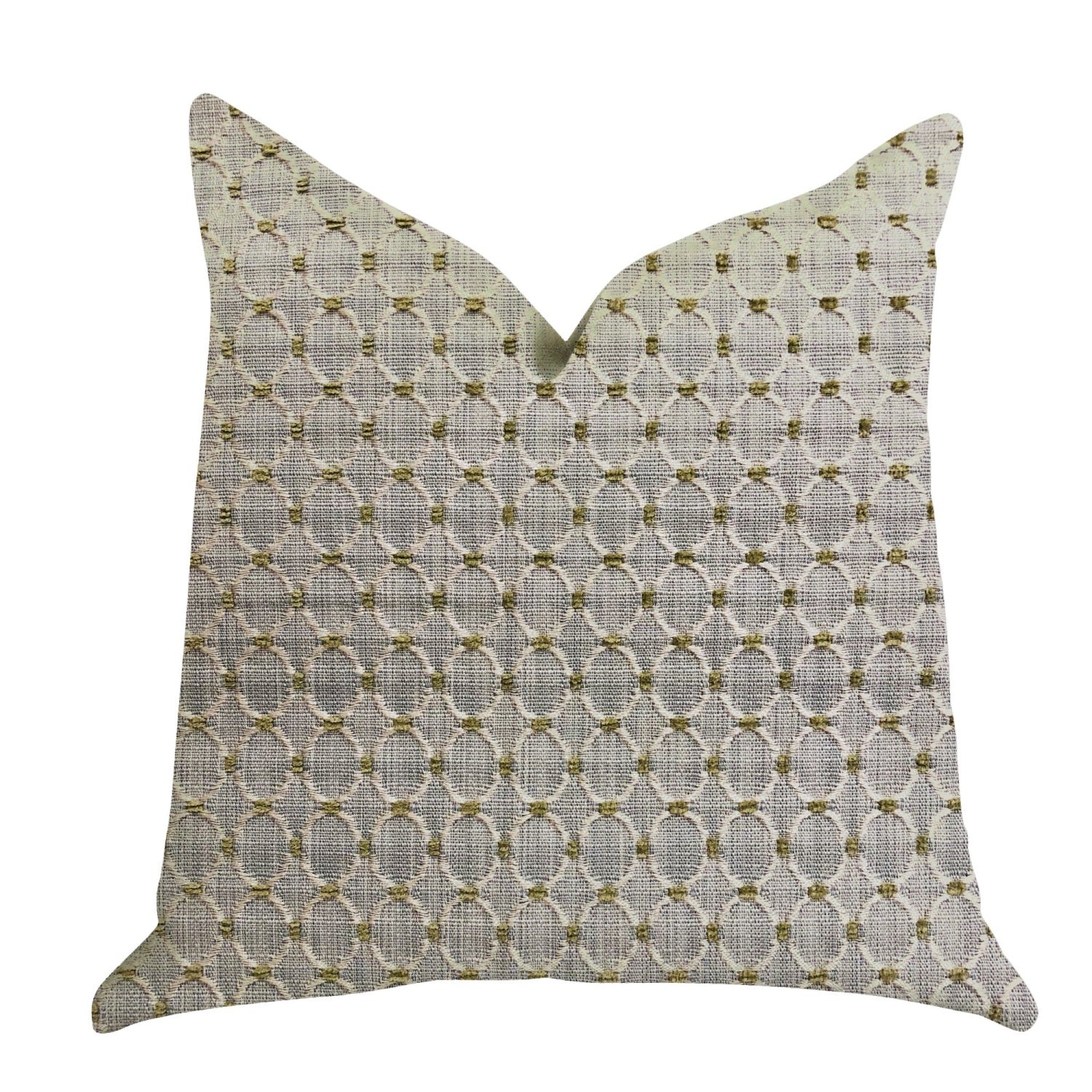 Plutus Circular Ringed Luxury Throw Pillow - Double Sided  18' X 18'
