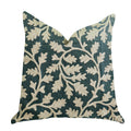 Plutus Wild Emerald Figleaf In Green Luxury Throw Pillow  - Double Sided  26' X 26'