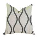Plutus Bella Curve Green And Beige Luxury Throw Pillow - Double Sided  18' X 18'