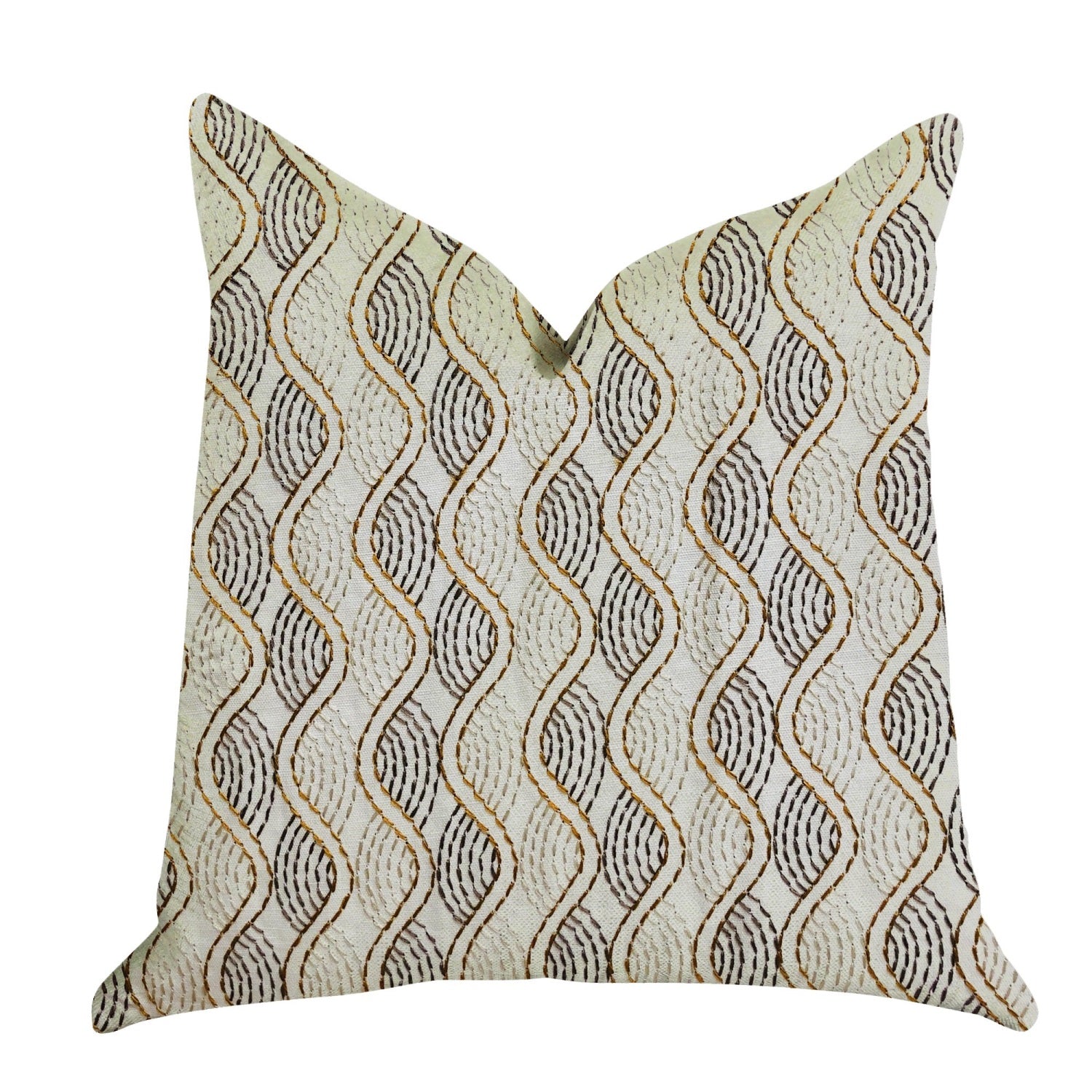 Plutus Enigma Twist Luxury Throw Pillow - Double Sided  12' X 25'