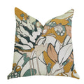 Plutus Camellia Floral Multi Color Luxury Throw Pillow - Double Sided  22' X 22'