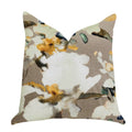 Plutus Maya De Aqua Floral Multi Color Luxury Throw Pillow  - Double Sided  24' X 24'