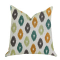 Plutus Wild Ingrid Ikat Multi Color Luxury Throw Pillow - Double Sided  18' X 18'