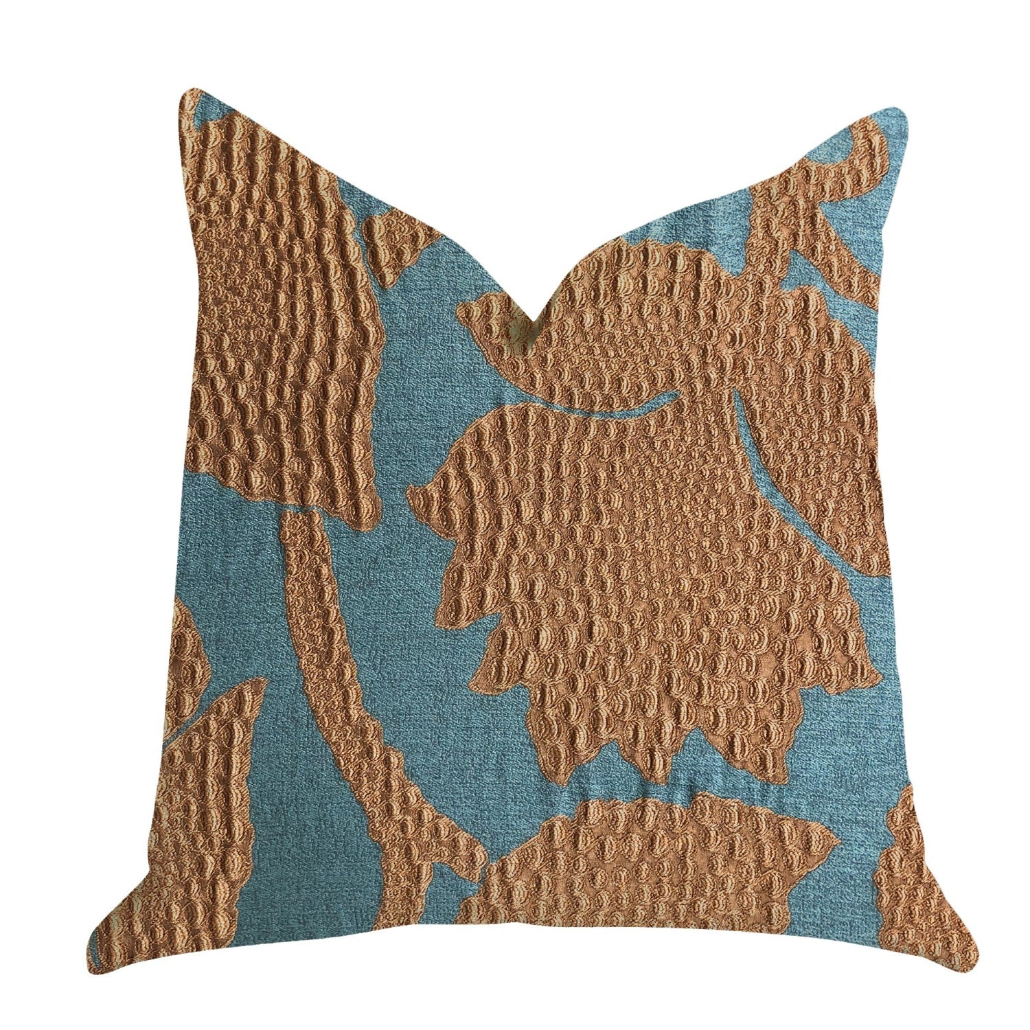 Plutus Golden Arabella Vine In Green And Bronze Tones Luxury Throw Pillow  - Double Sided  12' X 25'