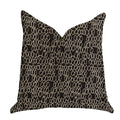 Plutus Carbonado Mine Luxury Throw Pillow In Black And White - Double Sided  24' X 24'