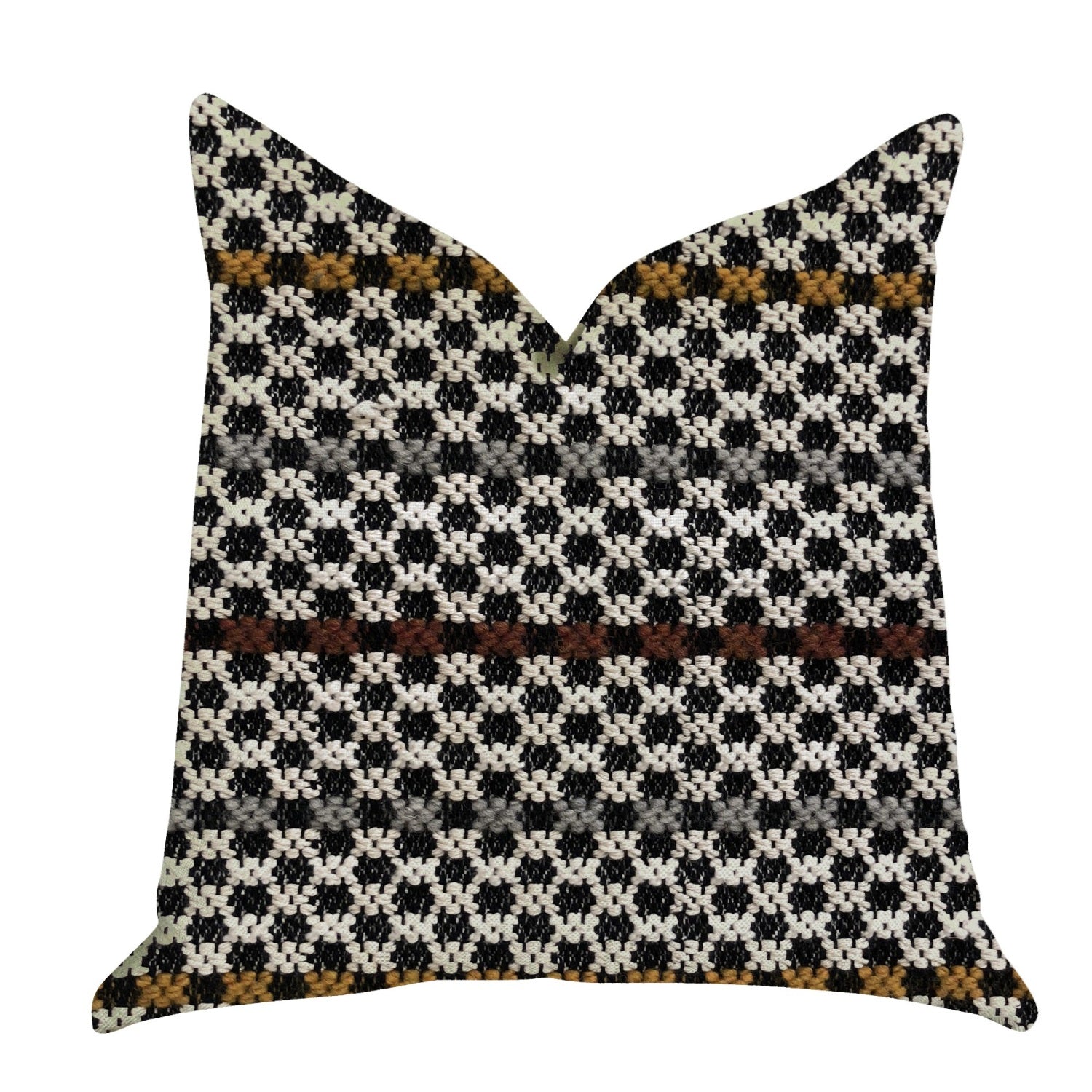 Plutus Poppy Chic Woven Luxury Throw Pillow In Multi Color  - Double Sided  20' X 26' Standard