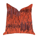 Plutus Luminous Skyscraper Luxury Throw Pillow In Orange Red Tones  - Double Sided  20' X 20'