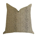 Plutus Shimmer In Gold Metallic Luxury Throw Pillow - Double Sided  22' X 22'