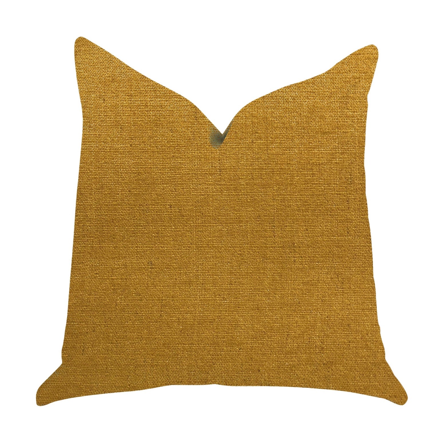 Plutus Wild Turmeric Luxury Throw Pillow In Gold  - Double Sided  24' X 24'