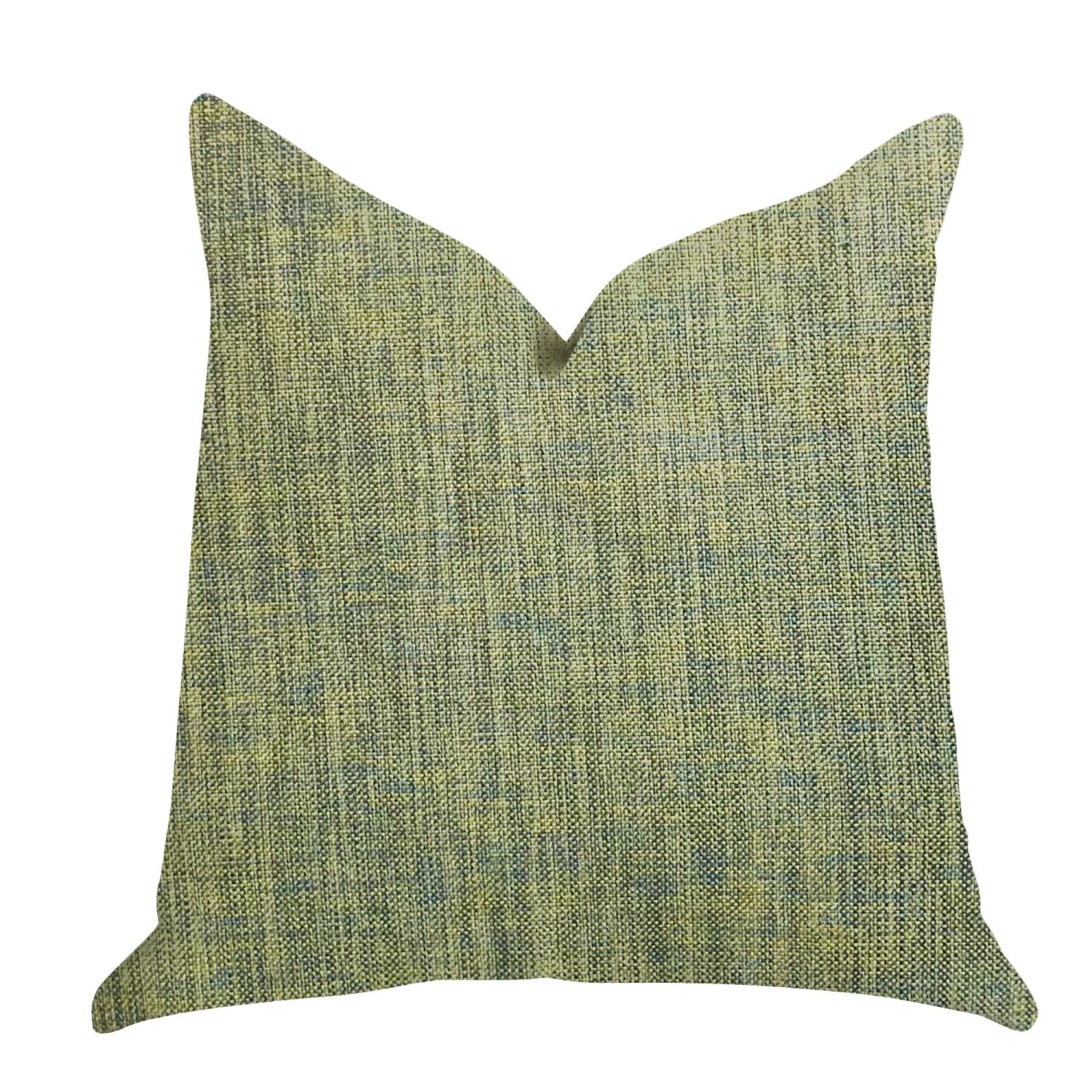 Plutus Mango Bliss Luxury Throw Pillow In Green And Yellow Tones - Double Sided  22' X 22'