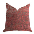 Plutus Crushed Wine Luxury Throw Pillow In Dark Red  - Double Sided  20' X 20'