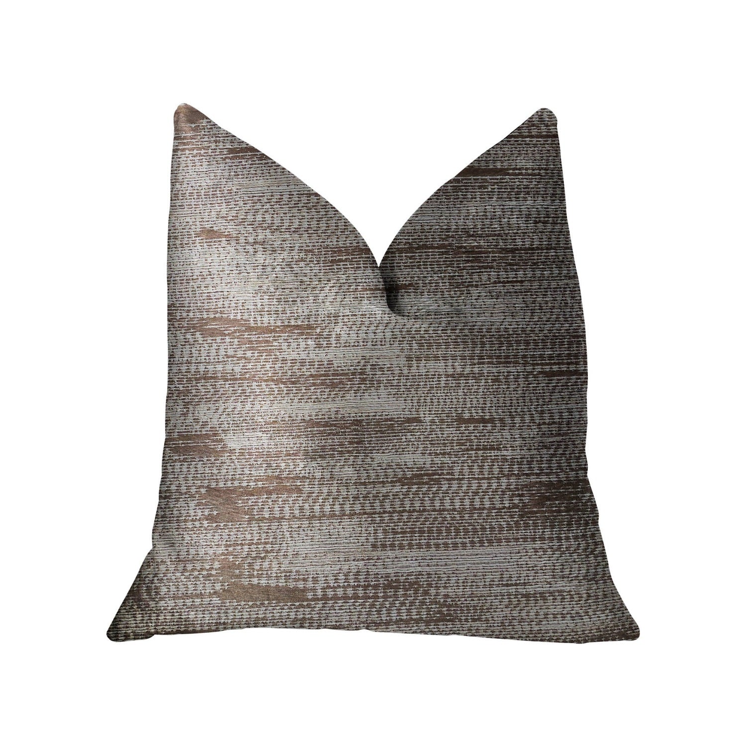 Plutus Pretty Oasis Brown Luxury Throw Pillow - Double Sided  16' X 16'