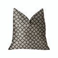 Plutus Galactic Ringlet Brown And Beige Luxury Throw Pillow - Double Sided  16' X 16'