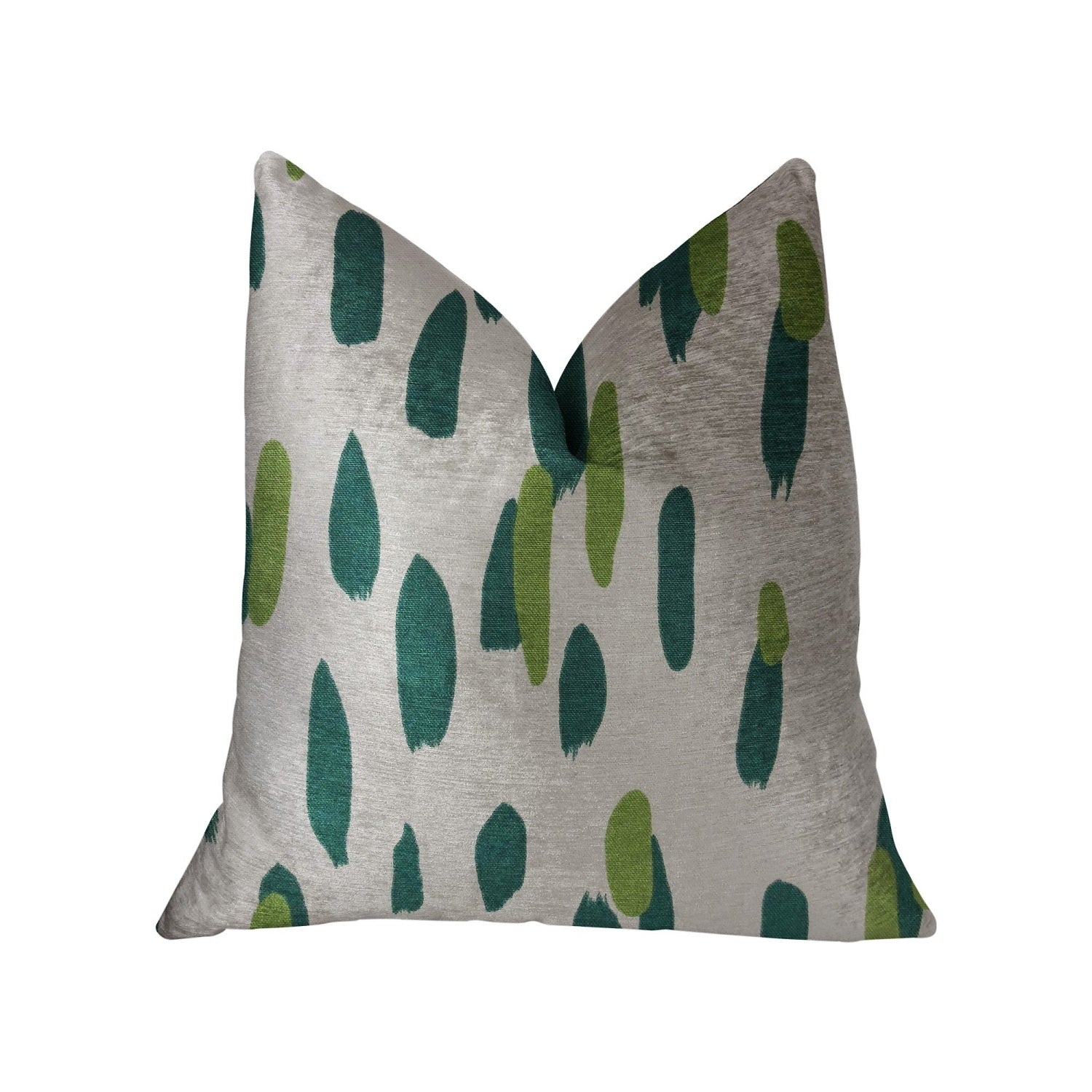 Plutus Bosky Willow Green And Beige Luxury Throw Pillow - Double Sided  12' X 20'