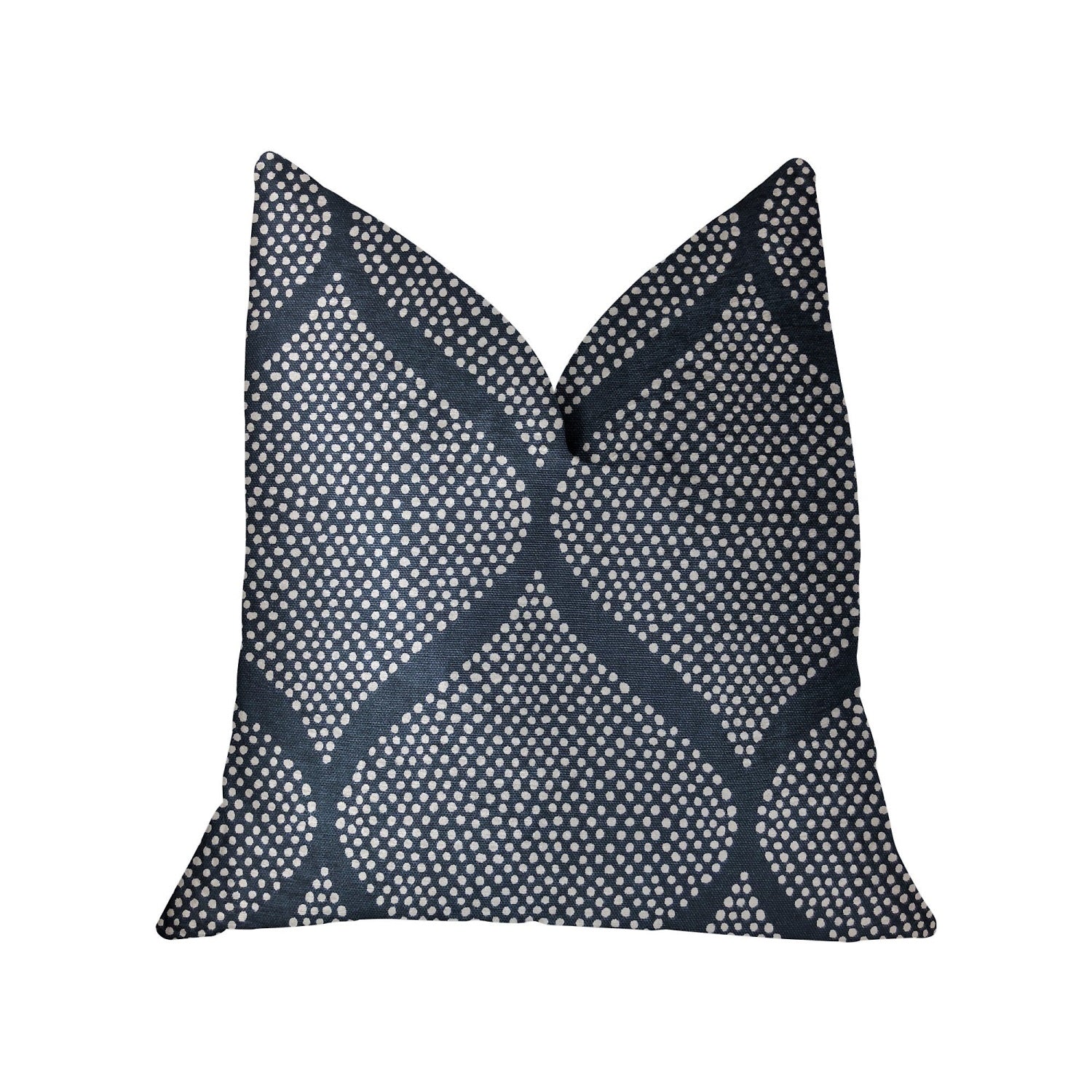 Plutus Pitaya Blue And White Luxury Throw Pillow - Double Sided  20' X 30' Queen