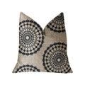 Plutus Cascade Gold, Green And Beige Luxury Throw Pillow - Double Sided  22' X 22'