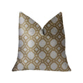Plutus Medallion Eclipse Beige And Gray Luxury Throw Pillow - Double Sided  24' X 24'
